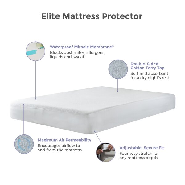 Protect-A-Bed Waterproof Fitted Mattress Protector Mattress Protector ...