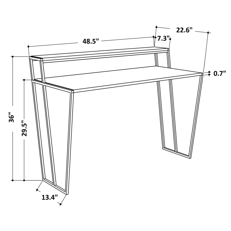 Bureau incliné moderne, Noir