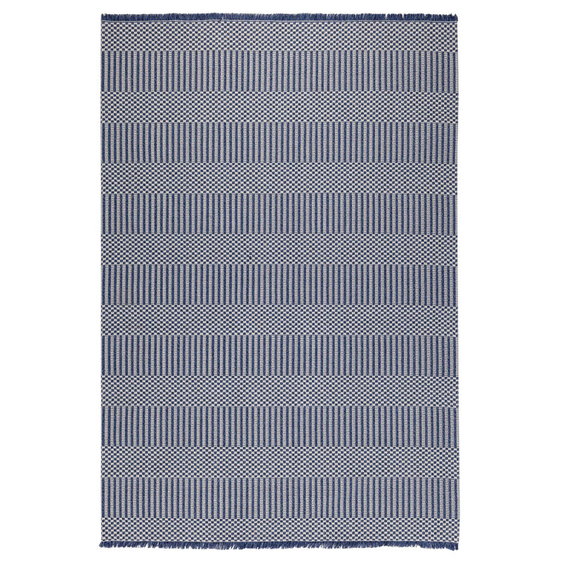 Kohdyn Cotton Striped Indoor Rug, Rectangle 4'2" x 5'11"