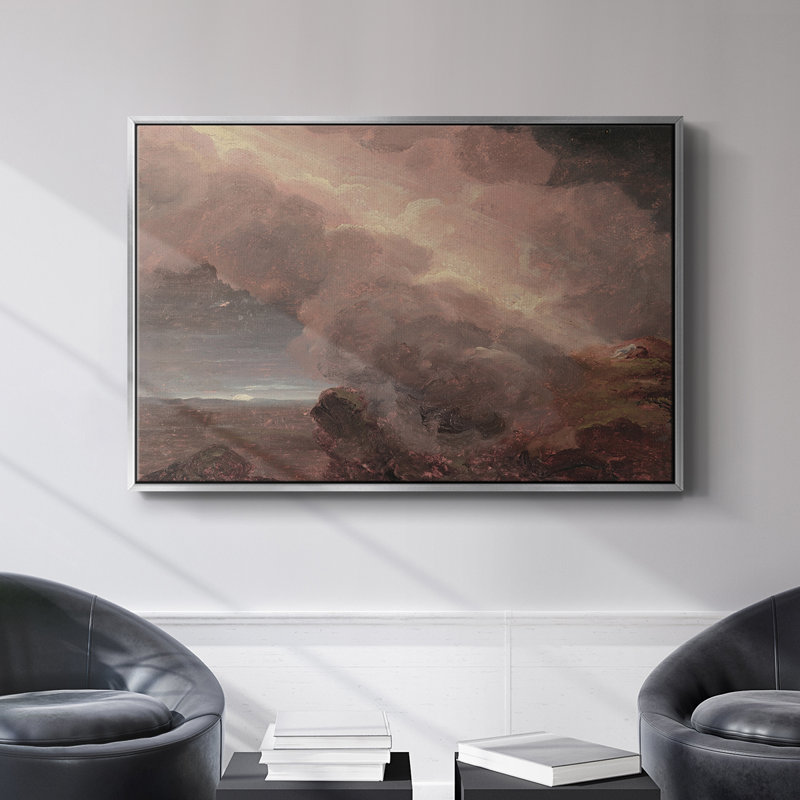 Paysage rétro - CCCLxx, Toile tendue, H 19 po x l 28 po x P 1,5 po