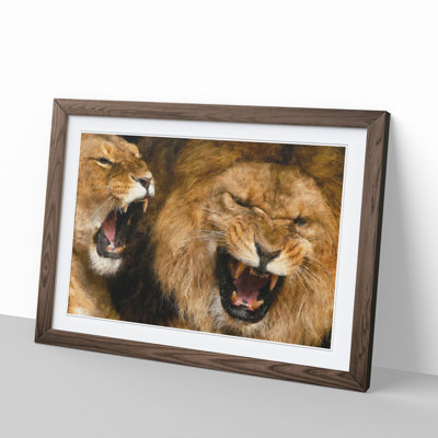 Two Lions - Picture Frame Painting