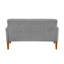 Modern Living Room Causeuse Grey Chenille Upholstery Pocket Coils-1070103867