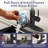 Matte Black Pull Down Kitchen Faucet With Integrated Glass Rinser And Waterfall Mode-123382625