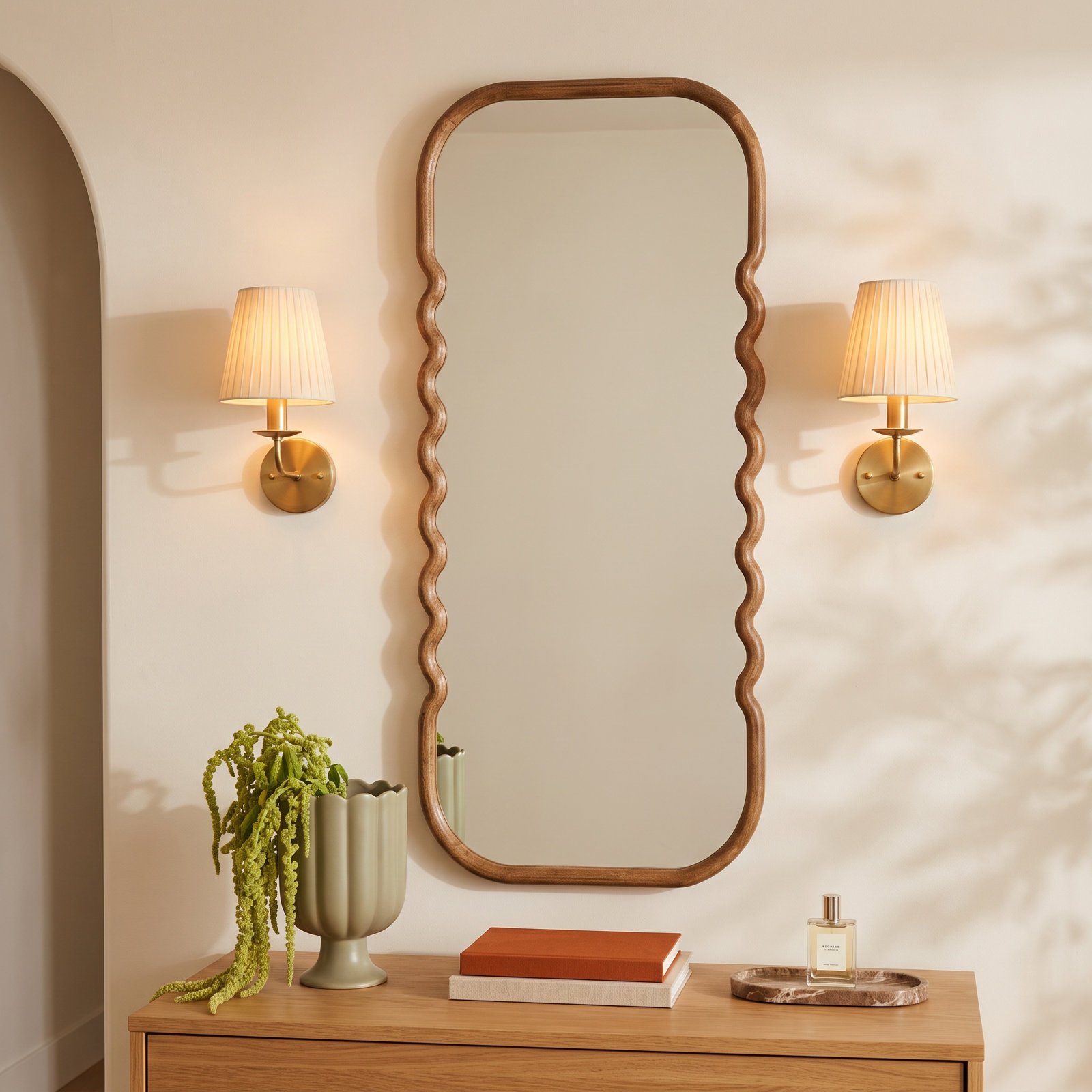 Harrisburg 31.4 " Pine Full-Length Mirror