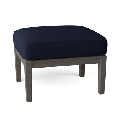 Lattice Outdoor Ottoman with Cushion