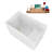 47" Streamline Soaking Acrylic Freestanding Bathtub, Bamboo Tray, Drain-103682605