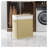 HOMCOM Double Laundry Basket with Lid, Bamboo Hamper with Removable Liners and Rope Handles, Natural