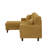 Corduroy Upholstered Sectional With Wooden Legs & Toss Pillows-2096511354