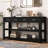 Entryway Console Table with 4 Drawers and 2 Shelves, Suitable for Entryways, Living Rooms.-304347986