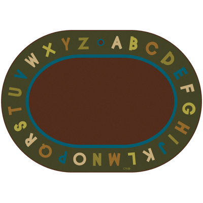 Tapis brun / vert Alphabet
