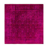 Overdyed One-of-a-Kind 7' 10" X 8' 1" Hand Knotted Area Rug