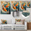 Orange, vert, poisson passionné, poisson Koi I - poisson, art mural-938912597-968782814