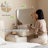 Cream Style White Dressing Table with Drawers and Extendable Feature