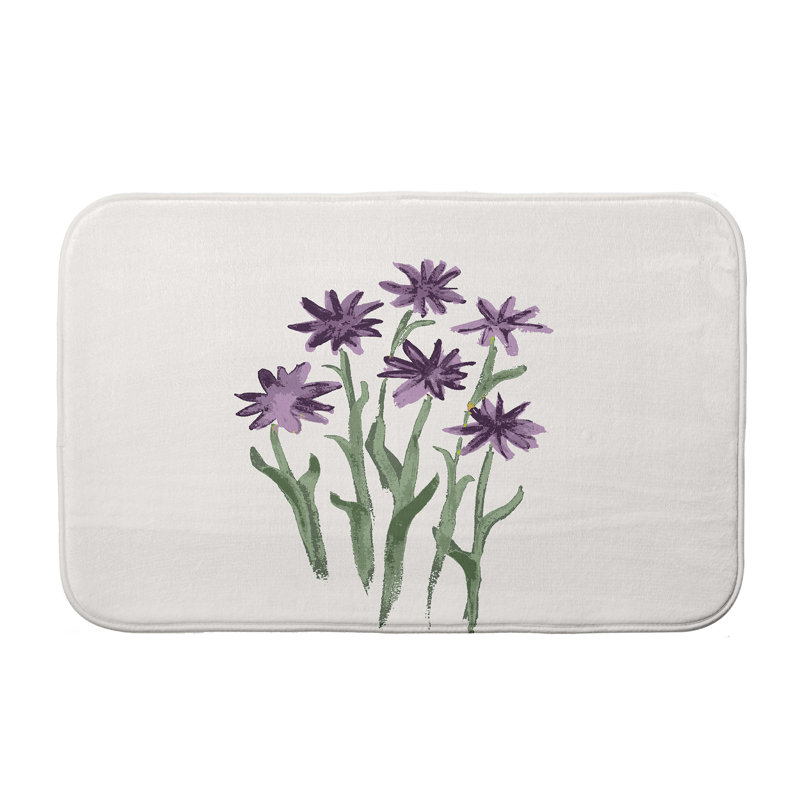 Lowrey Non-Slip Bath Mat, 17" W x 24" L, Purple