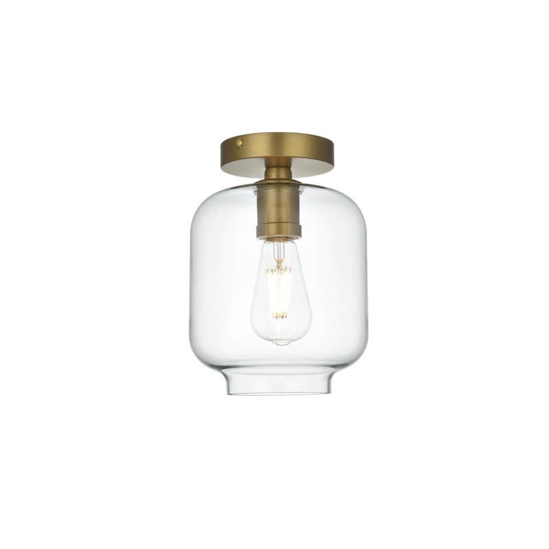 Plafonnier encastré 7 lumières Drinkard, Clair, Or satiné