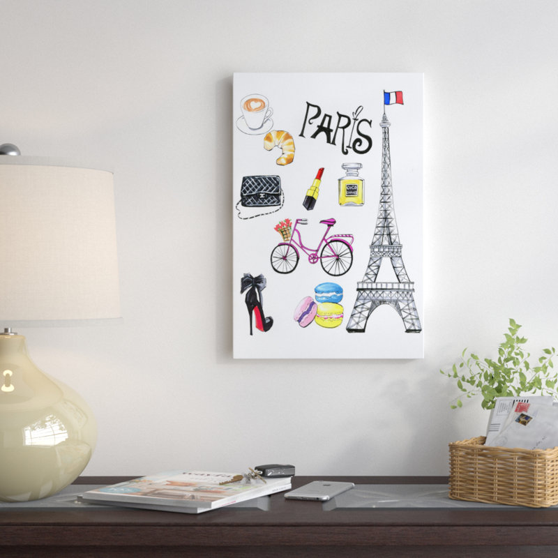 « paris », impression sur toile tendue, H 12 po x l 8 po x P 0,75 po