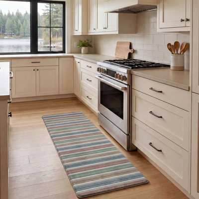 Eddie Bauer Vintage Stripes Wellness Kitchen Mat