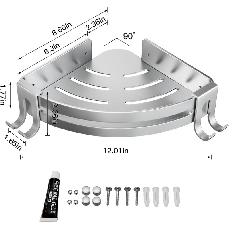 Rangement mural Odyn, Argent