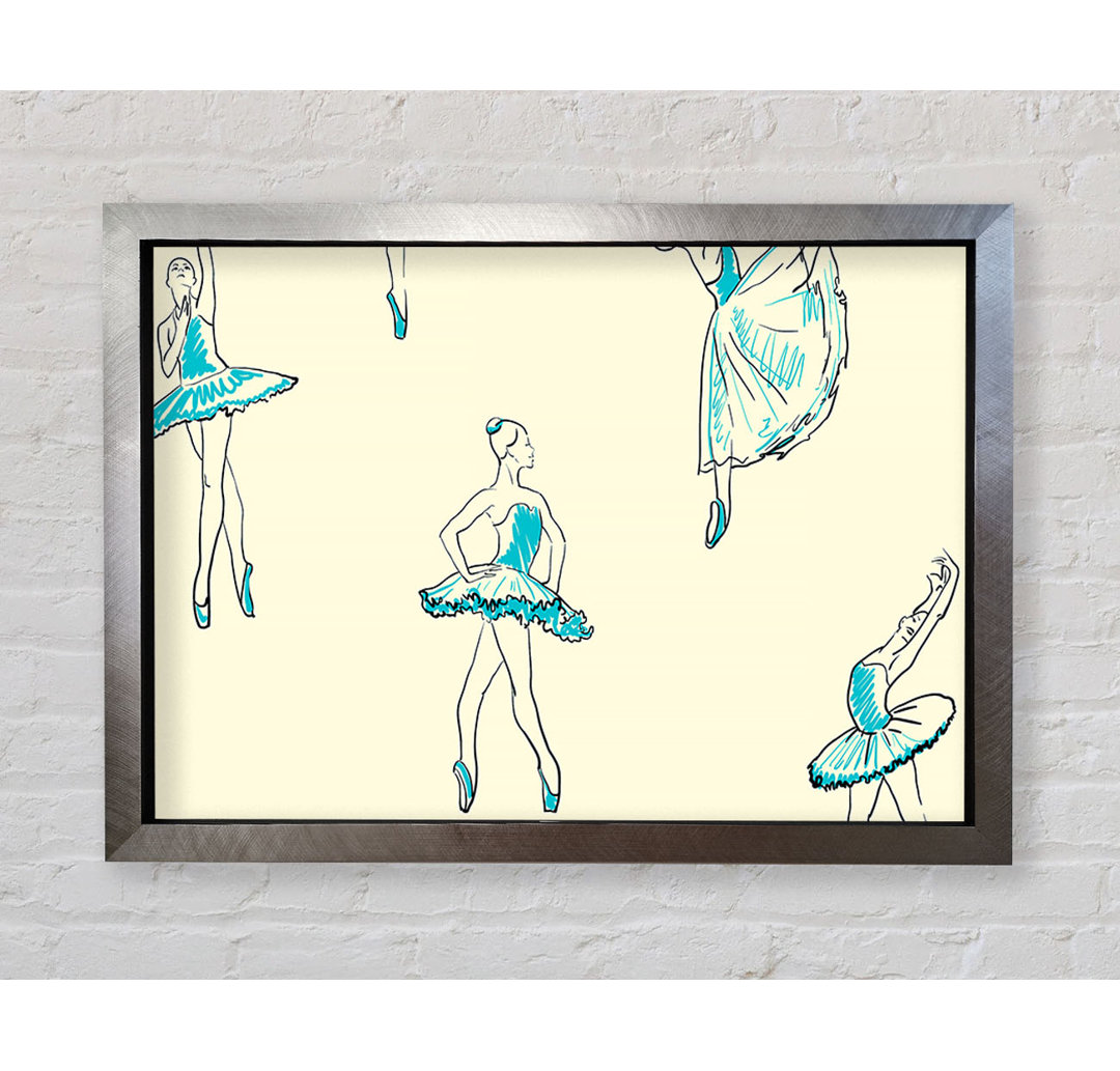 Gerahmtes Leinwandbild Blue Ballerina 7