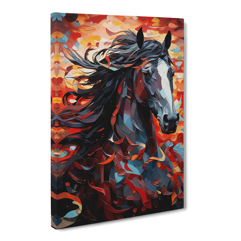 Shire Horse Orphism - Wrapped Canvas, 76cm H x 50cm W x 3cm D