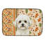Tapis de séchage blanc et crème Bichon Frise Heirloom