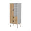 Grande commode blanche 2 tiroirs Macadamia