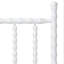 Tête de lit à motif de bambou Baxton Studio - panneau en bois fabriqué avec une broche tournée décorative pour chambre à coucher Boho Costal, double, blanc-129907999