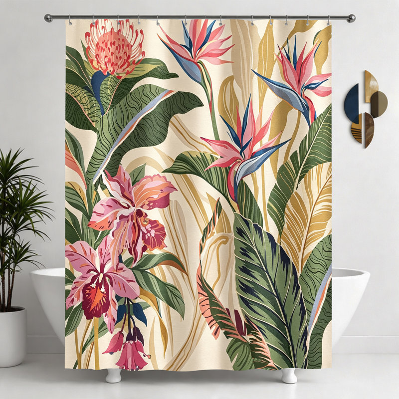 Shower Curtains with Hooks Included