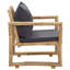 Chaise de patio pour l'extérieur avec coussins en bambou-1224302656