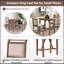 Ensemble de salle à manger 3 pièces à hauteur de comptoir avec table à abattants et chaises rembourrées pour espaces compacts-730238545-730238558