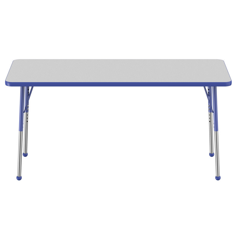 Table rectangulaire 24 "x 60", Gris, Bleu