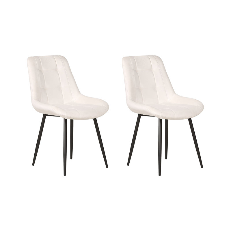 Abygale Tufted Upholstered Full Back Side Chair, White