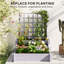 Wood Raised Garden Bed with Trellis