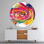 Horloge murale moderne colorée et épaisse en noir-34157458-57905832