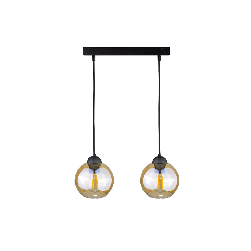 2 - Light Kitchen Island Pendant, Black