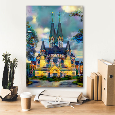  'Germany Hesse Wiesbaden Ringkirche' by Pedro Gavidia Canvas Wall Art, 18" x 26"