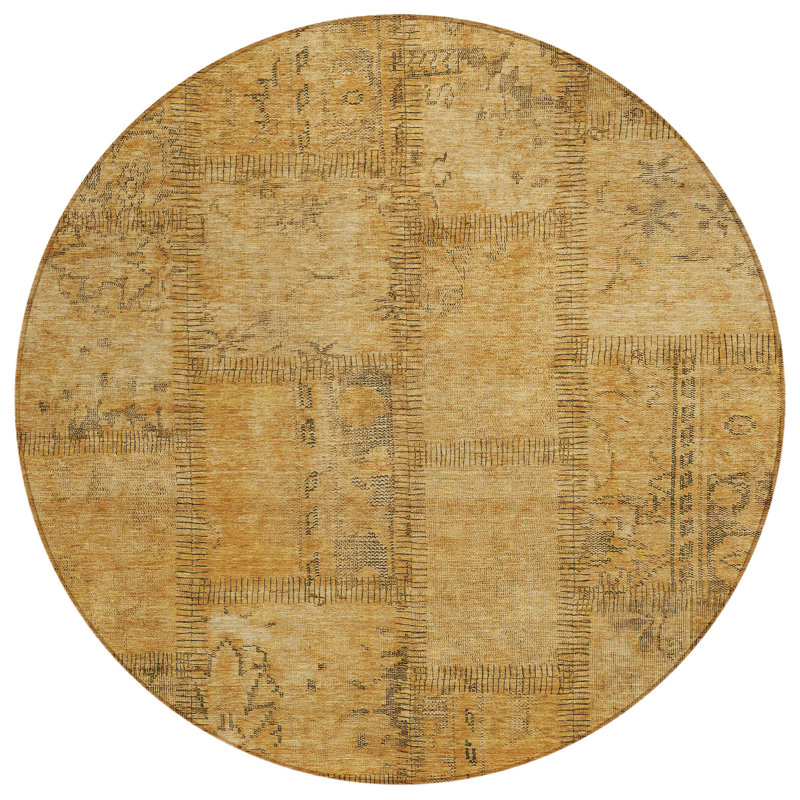 Margia Patchwork Indoor / Outdoor Rug, Round 8'
