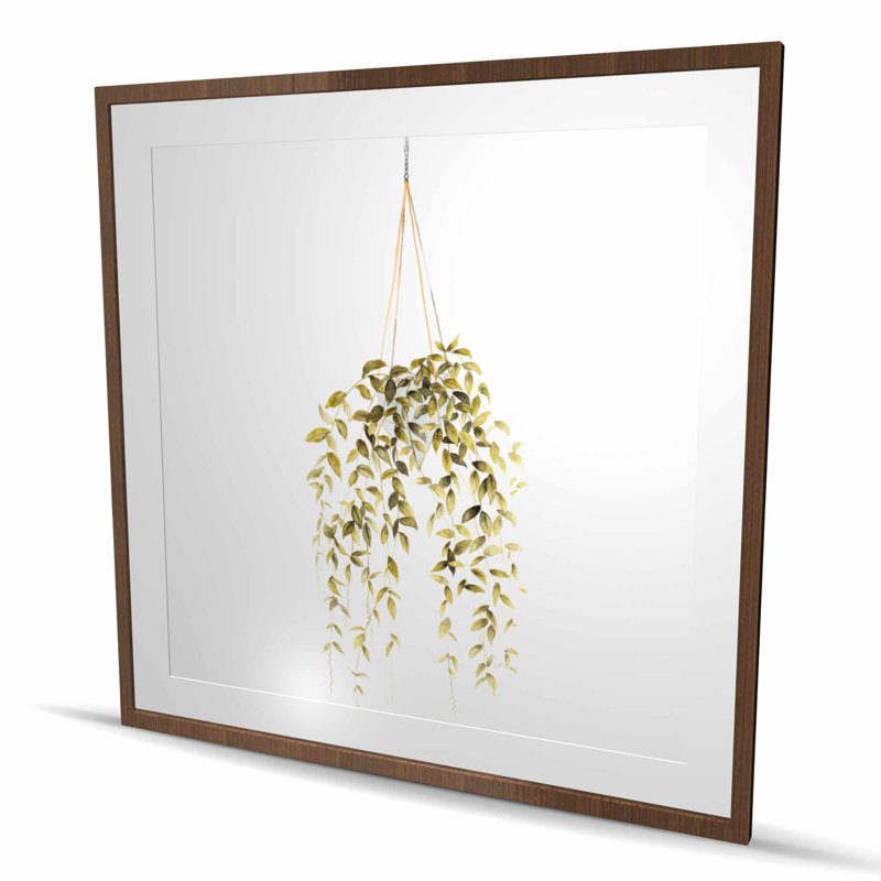 «Hanging Plant - Botanical Floral», reproduction encadrée mate | Décor