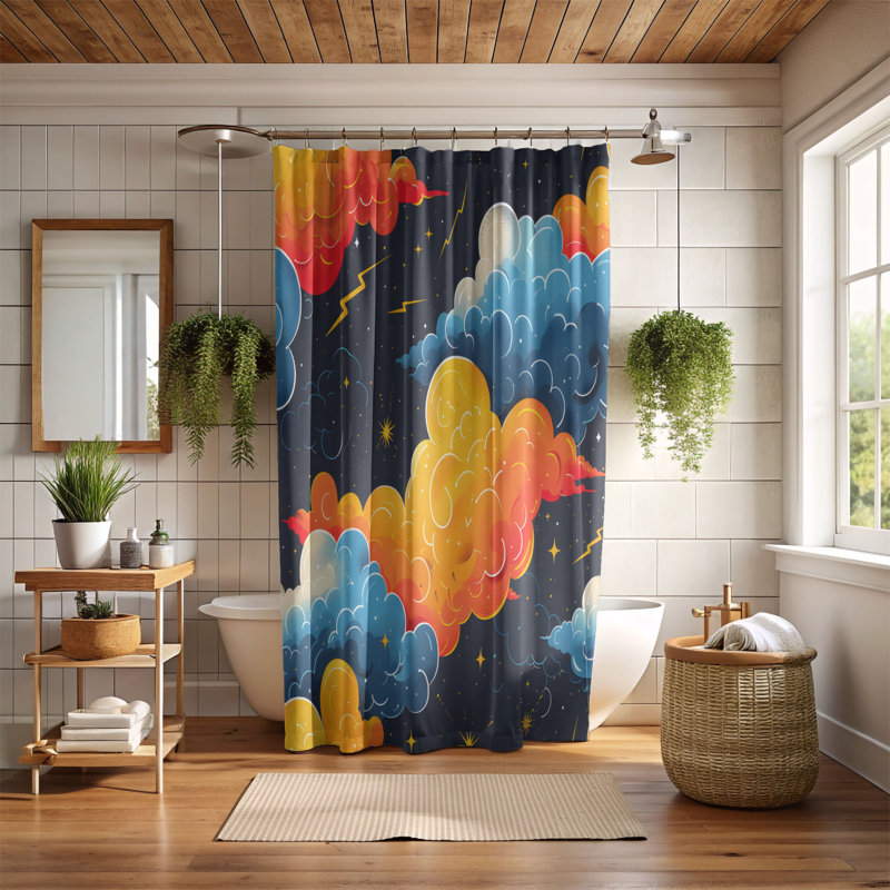 Rideau de douche Dreamland Sky - Premium, H 74 po x l 71 po