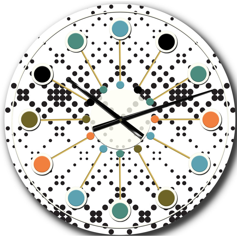 Horloge murale rétro Mid-Century, Grand