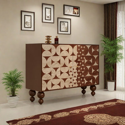 Armoire d'appoint moderne en bois massif