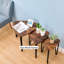 Ensemble de 3 tables basses gigognes industrielles avec tables de bout empilables et tables de chevet rétro pour le bureau à domicile