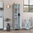 Nala Cleaning Cabinet, Double Door Cabinet, Four Legs, Five Shelves -Light Gray / White-123259083