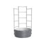 17" Tall 42" Wide Round Metal Outdoor Raised Garden Bed With Trellis