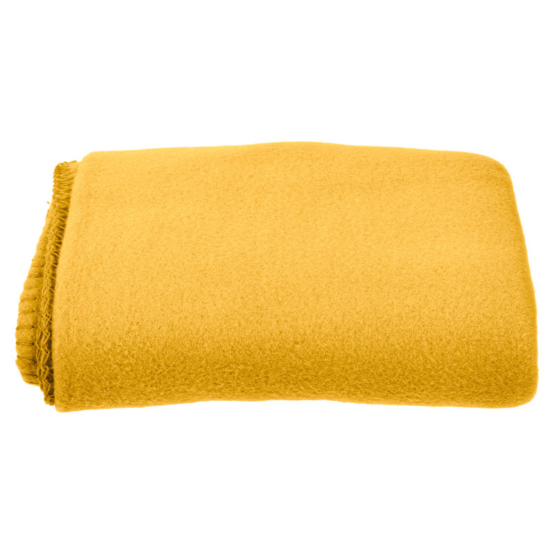 Jeté polaire 50 po x 60 po, Jaune moutarde
