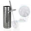 Porte-brosse de toilette en acier avec couvercle Nu Steel-66015402