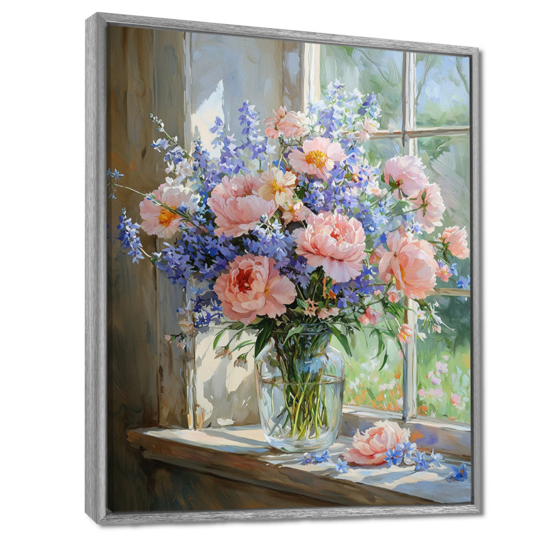 Art sur toile Hendel, Argent argent, Impression encadrée flottante, H 44 po x l 34 po