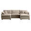 Canapé modulaire surdimensionné avec repose-pieds convertible, canapé 3 places avec 2 repose-pieds, canapé en U en velours côtelé camel-2044351073-2044351077