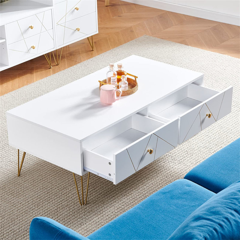 Elie Four Leg Coffee Table with Storage