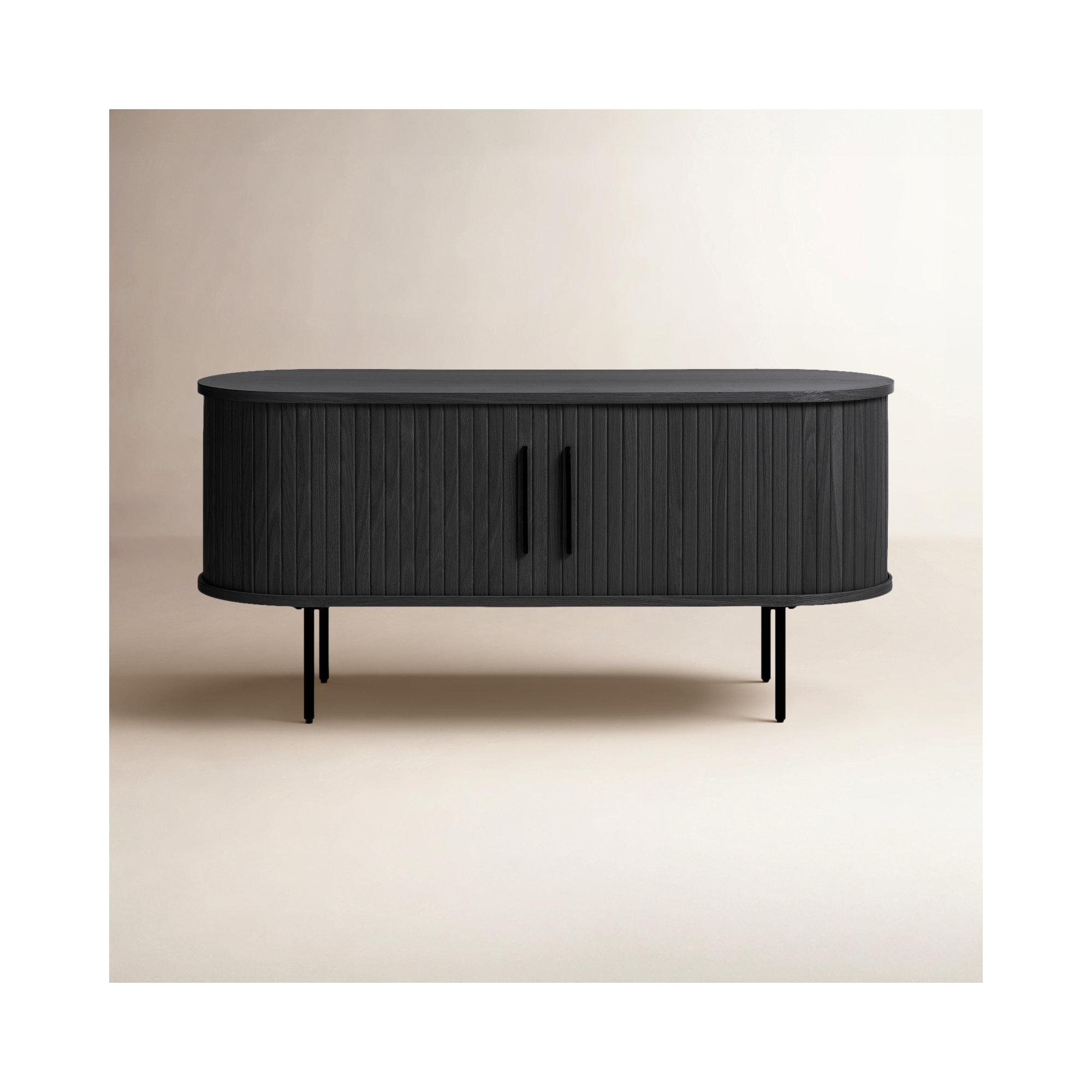 Iris 71'' Media Console, Black Oak